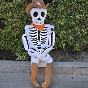 Cowboy Plush Skeleton 5ft tall with Cowboy Hat and Boots